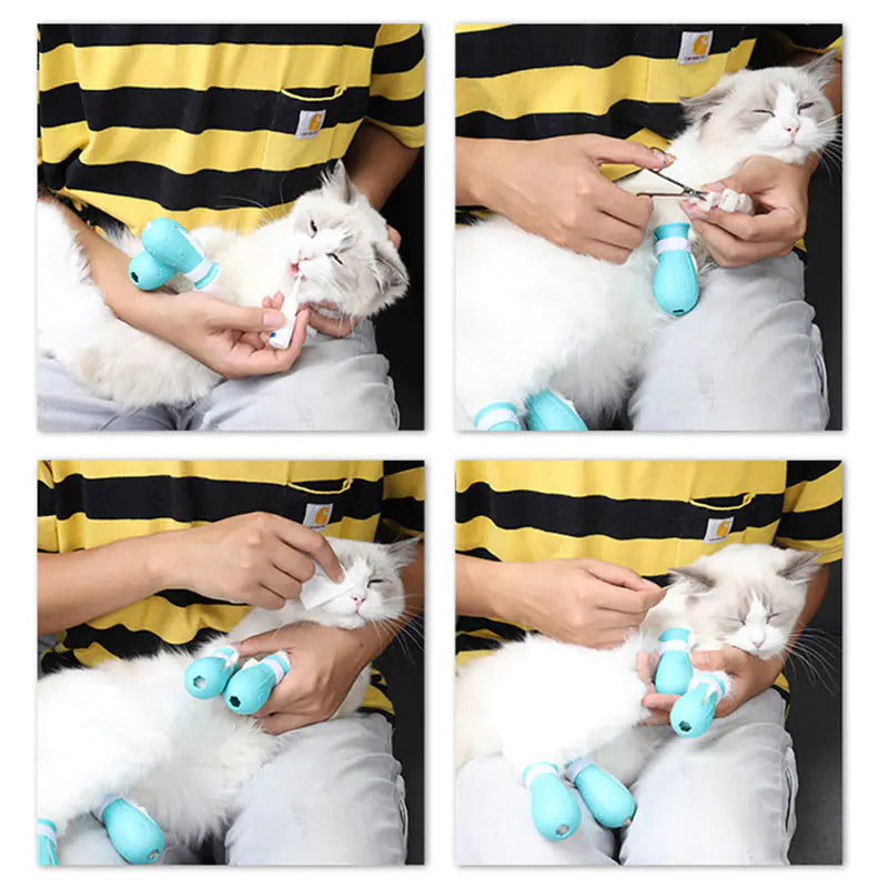 Somebody Save Me-ow Paw Protector and Silicone Nail Cover