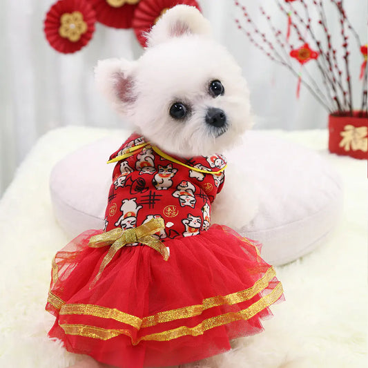 Oriental Olivia's Thin Fleece New Year's Dress
