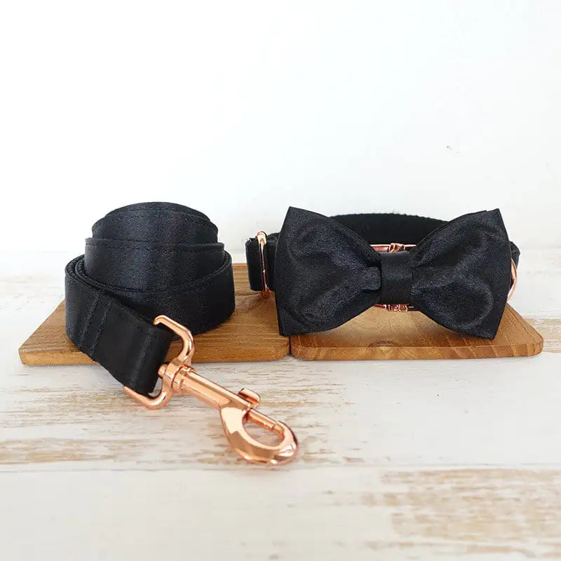 Snazzy Sparky Tux Bow Collar + Leash