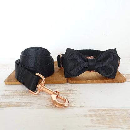 Snazzy Sparky Tux Bow Collar + Leash