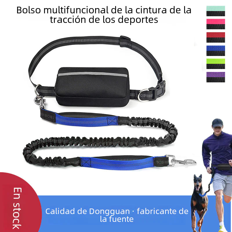 4 Legged Trainer's Pet Running Waist Bag with Leash