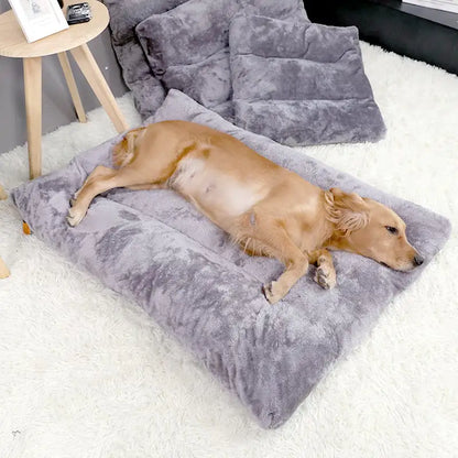 Long Warm Plush Slumber Pillow with Quilted Base - 4 Sizes