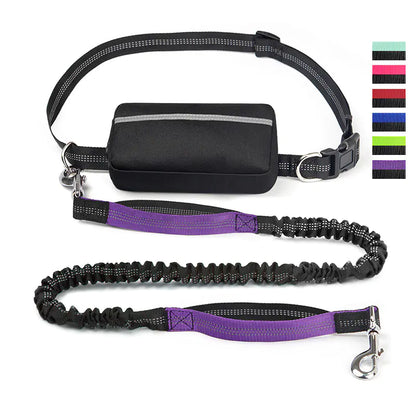 4 Legged Trainer's Pet Running Waist Bag with Leash