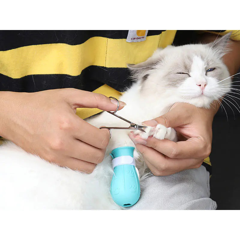 Somebody Save Me-ow Paw Protector and Silicone Nail Cover
